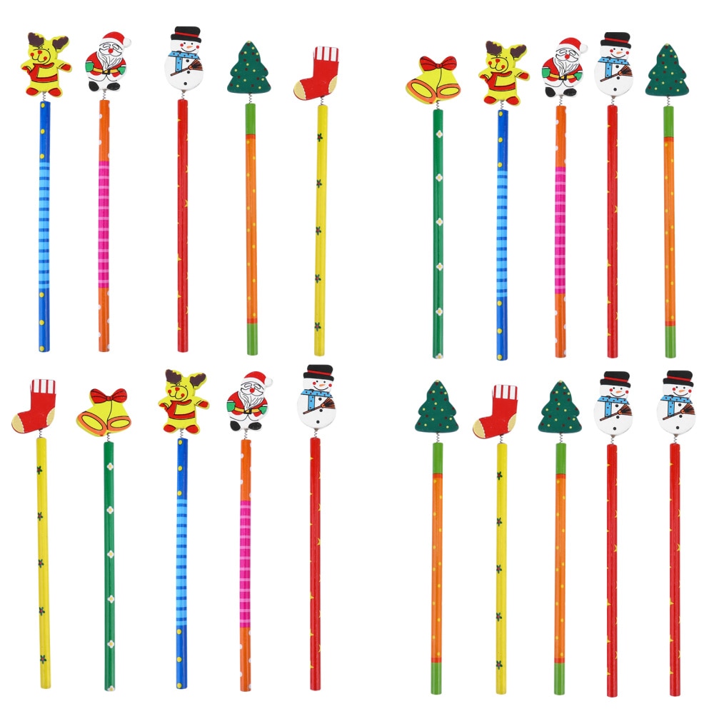 20Pcs Christmas Series Pencils Lovely Pencils Students Pencils Stationeries