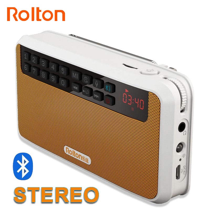 Rolton E500 Draadloze Bluetooth Speaker Mini 2.1 Hifi Stereo Subwoofer Speaker Ondersteuning Tf Card/Fm/Handsfree Met led Zaklamp