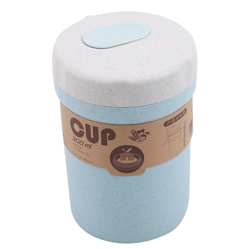 300ml Soup Box Sealed Leakproof Kids Lunchbox Eco-Friendly Round Food Container Meal Prep Bento Box Microwavable Lunch Box: blue