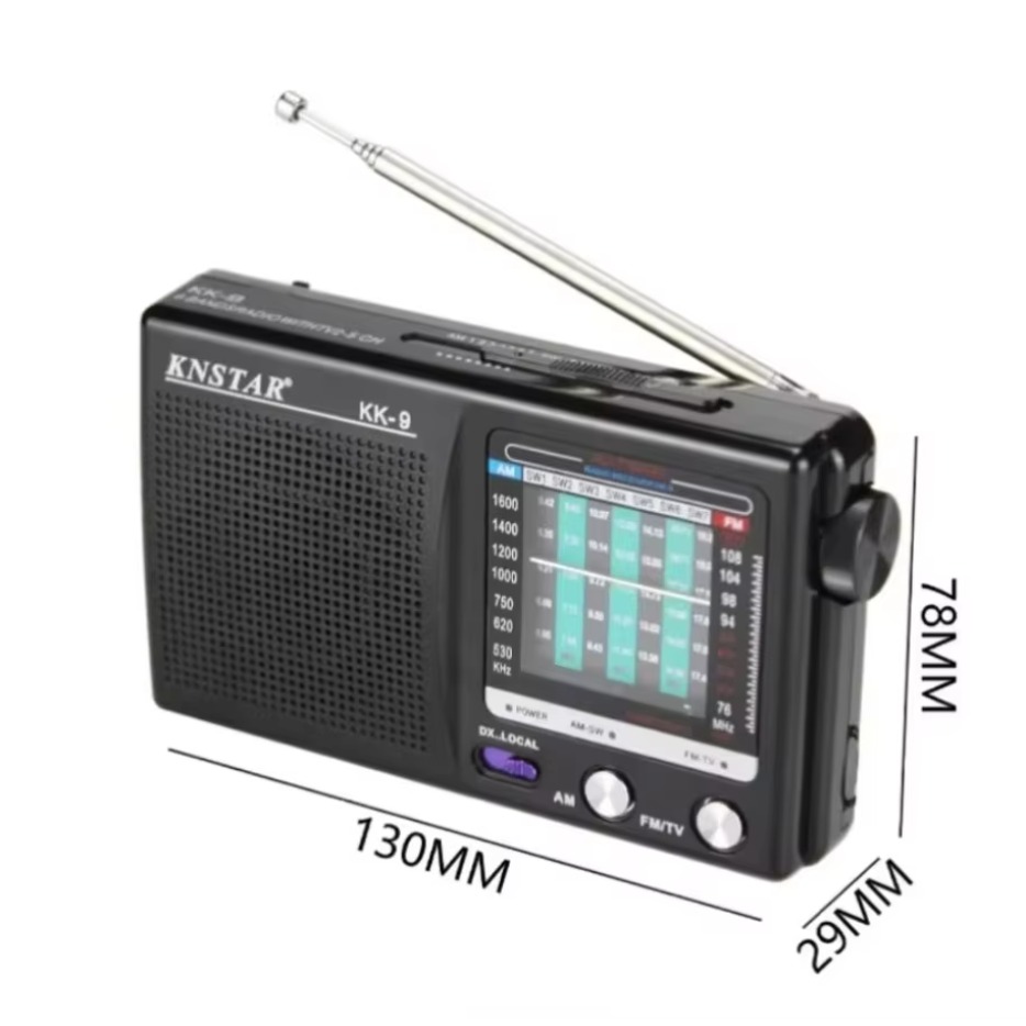 Radio portatile multifunzionale a basso SW AM FM Power Mini Walkman 2 batterie AA Radio stereo esterna per uso domestico in campeggio
