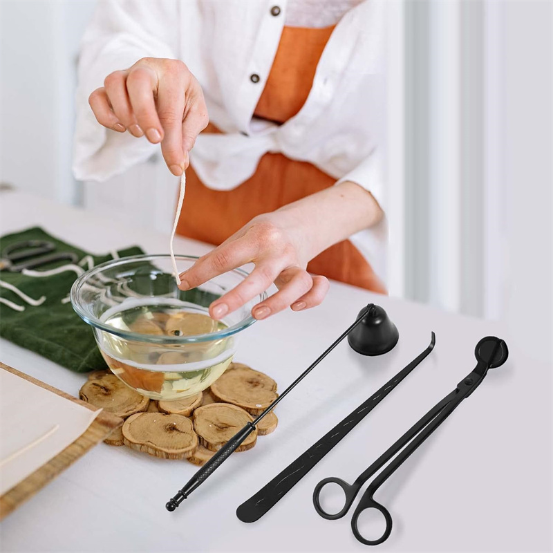1/3 Uds. Tijeras recortadoras de mechas para velas, ganchos para extintor, juego de accesorios para velas, herramienta para velas para el cuidado del hogar, portátil de acero inoxidable