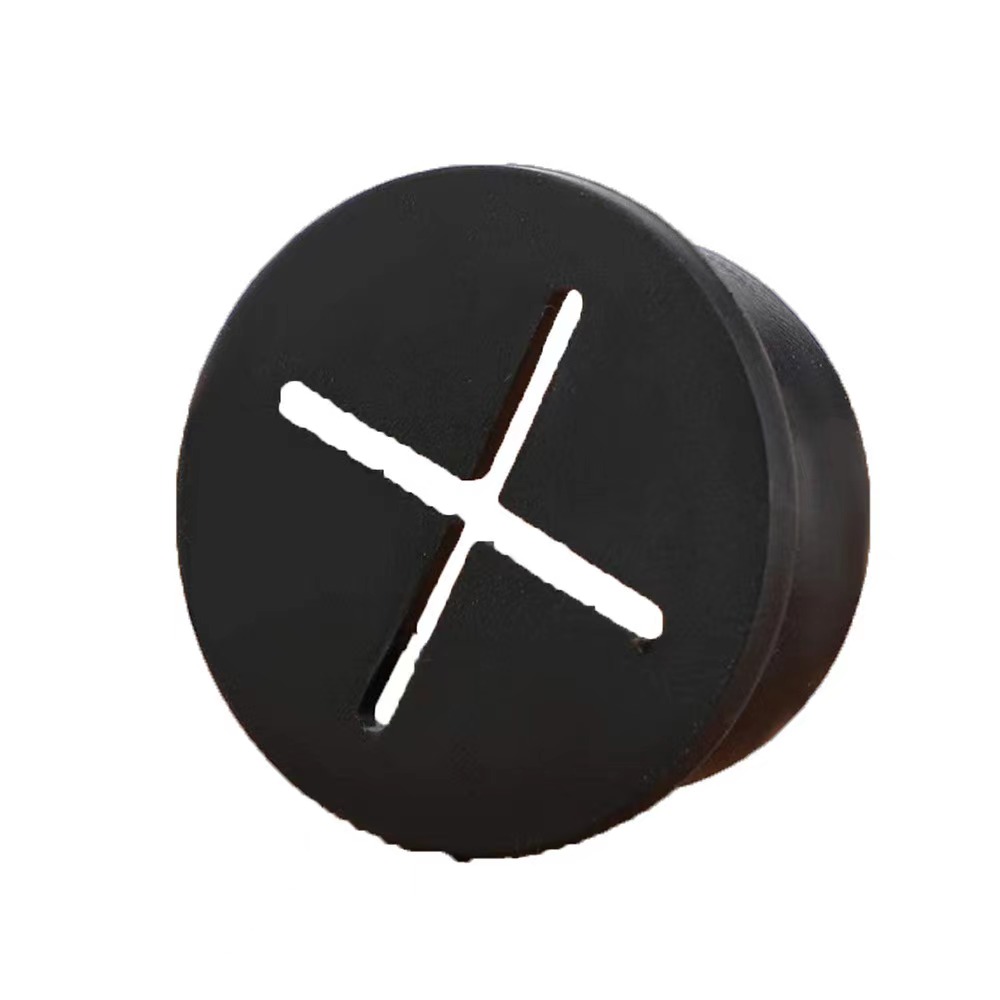 Arandelas de goma para Cable de silicona Flexible, cubierta de orificio de Cable para oficina, hogar, escritorio de computadora, mesa, consola de TV, PC: Blanco y negro / 53 mm