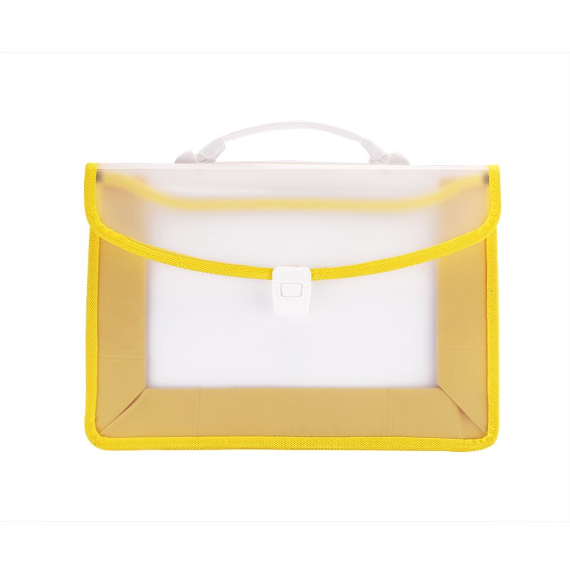 Large capacity A4 File Folder Document Bag Business Briefcase Paper Storage Organizer Bag Stationery School Office Supplies: yellow