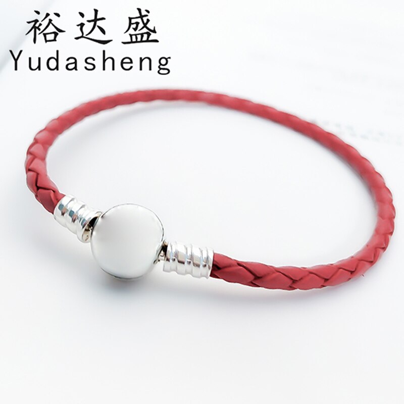 Ungdom lær hånd tau stoff armbånd originale smykker passer opprinnelig pandoras sjarm