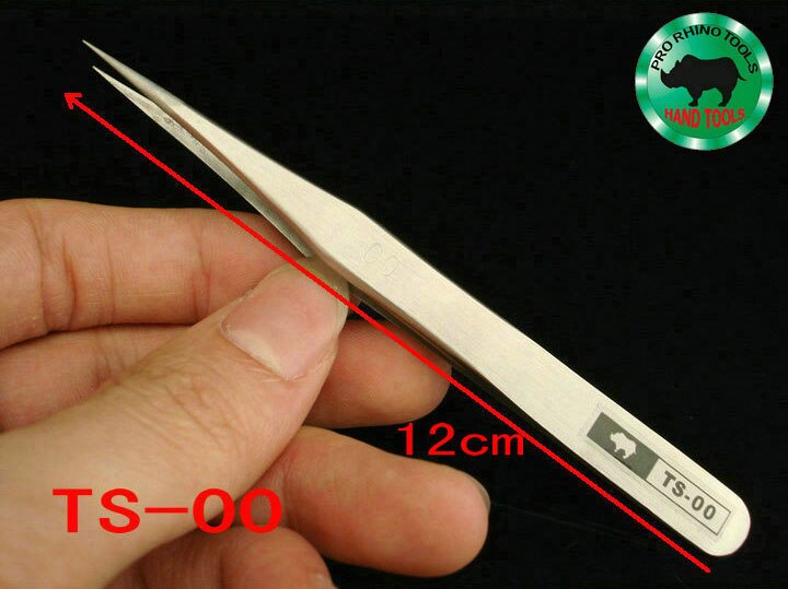 Japanse RHINO TS-00 Pincet 12 cm Hoge precisie Super Hard Super Sharp Tang Voor Repareren Horloge of Mobiele Gereedschap