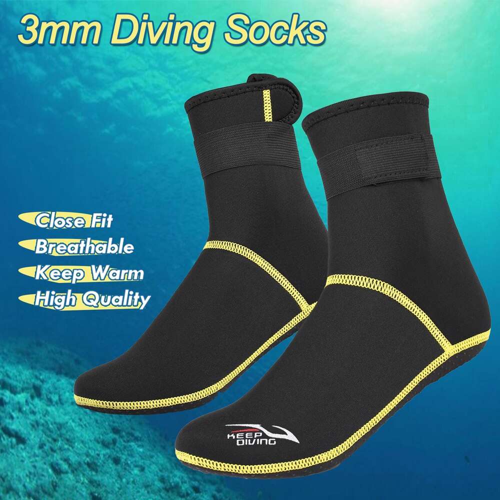3mm Neoprene Diving Socks Boots Unisex Beach Anti Slip Water Socks Thermal Wetsuit Boots for Rafting Snorkeling Sailing Swimming