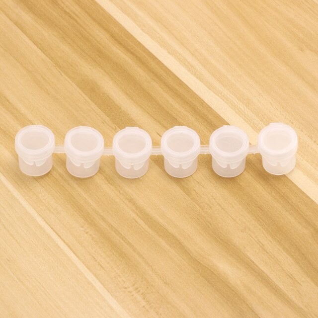 10Pcs Empty Paint Strips Mini Paint Box Arts Crafts Plastic Storage Containers Pigment Container Drawing Accessories: 3ml