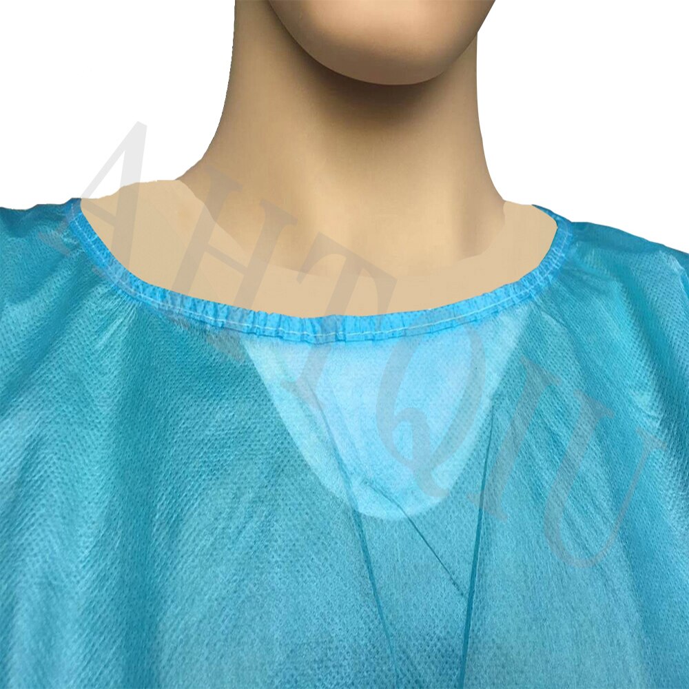 Disposable protective clothing, PE non-woven membrane waterproof and splash-proof safety clothing, laboratory work clothes