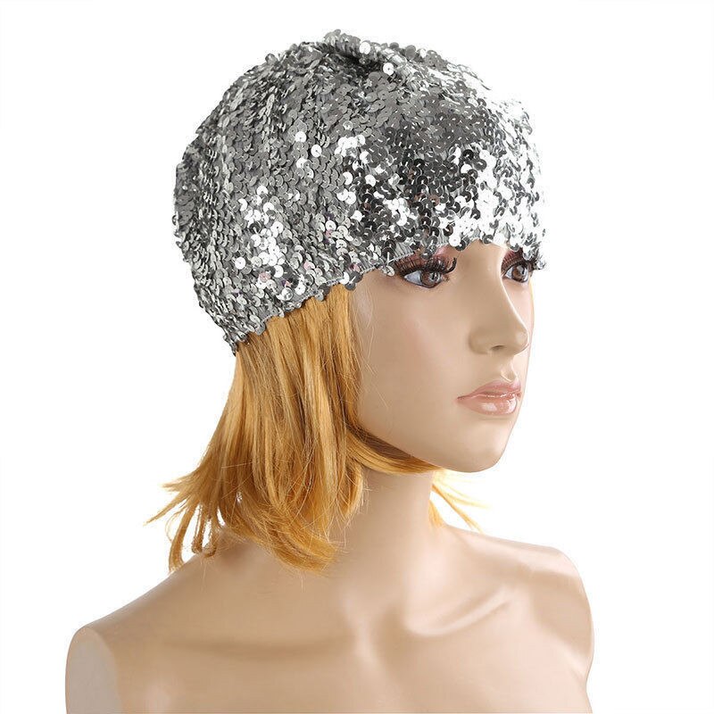 barata ! boina de lentejuelas para mujer, gorro para mujer, decoración de lentejuelas con diamantes, gorra para caminar para de baile combinada
