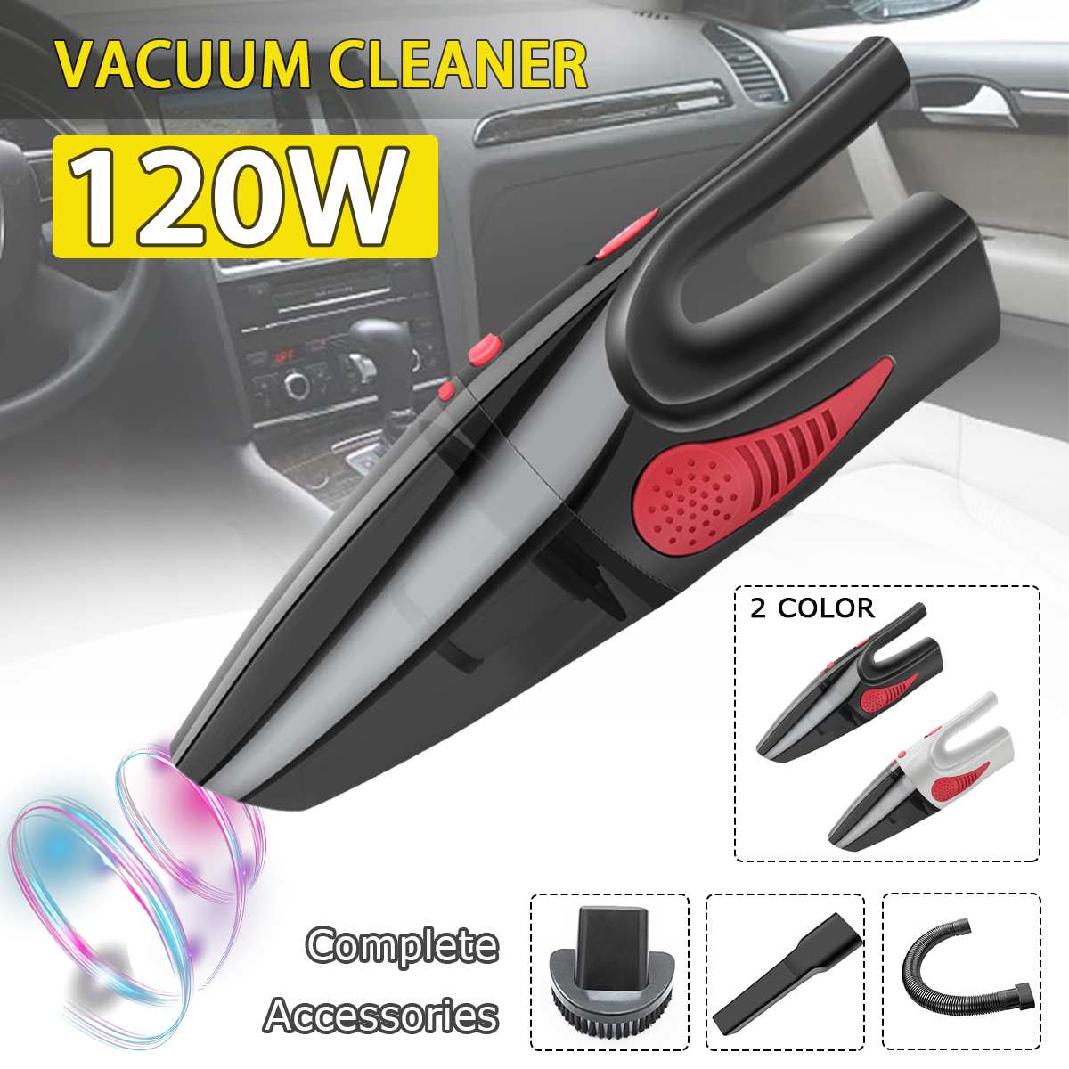 Handheld Vacuüm Draadloze Krachtige Cycloon Zuig D... – Vicedeal