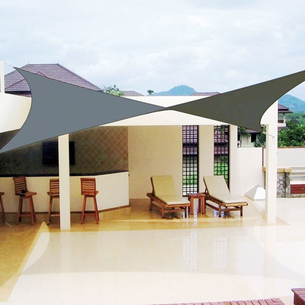 Sunshade Sail Square Waterproof Camp Travel Shade Canopy Tent Portable Polyester Sun Shelter For Outdoor Garden Beach Patio Pool