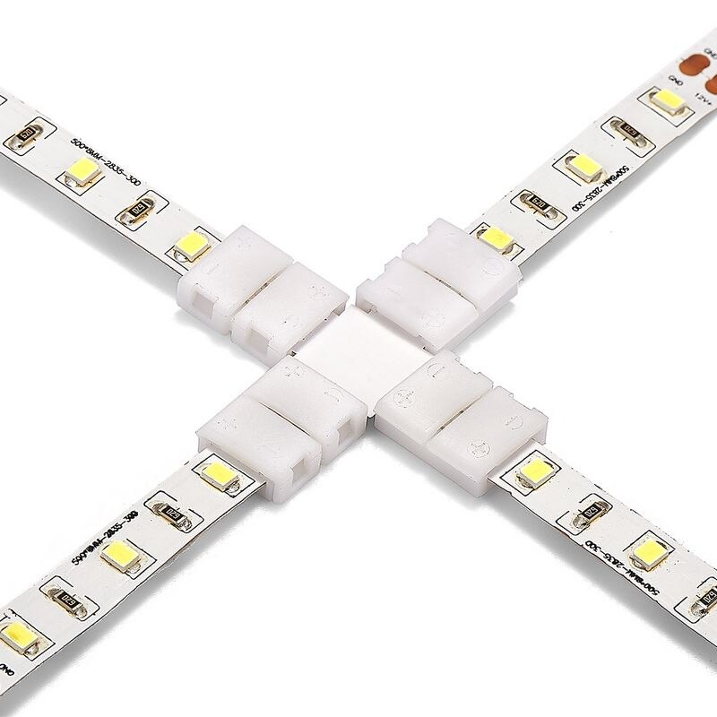 2set 2 4 5 Pin LED Strip Connector L T X Shape Free Welding PCB Connector For Connecting Corner Right Angle 3528 5050 LED Strip