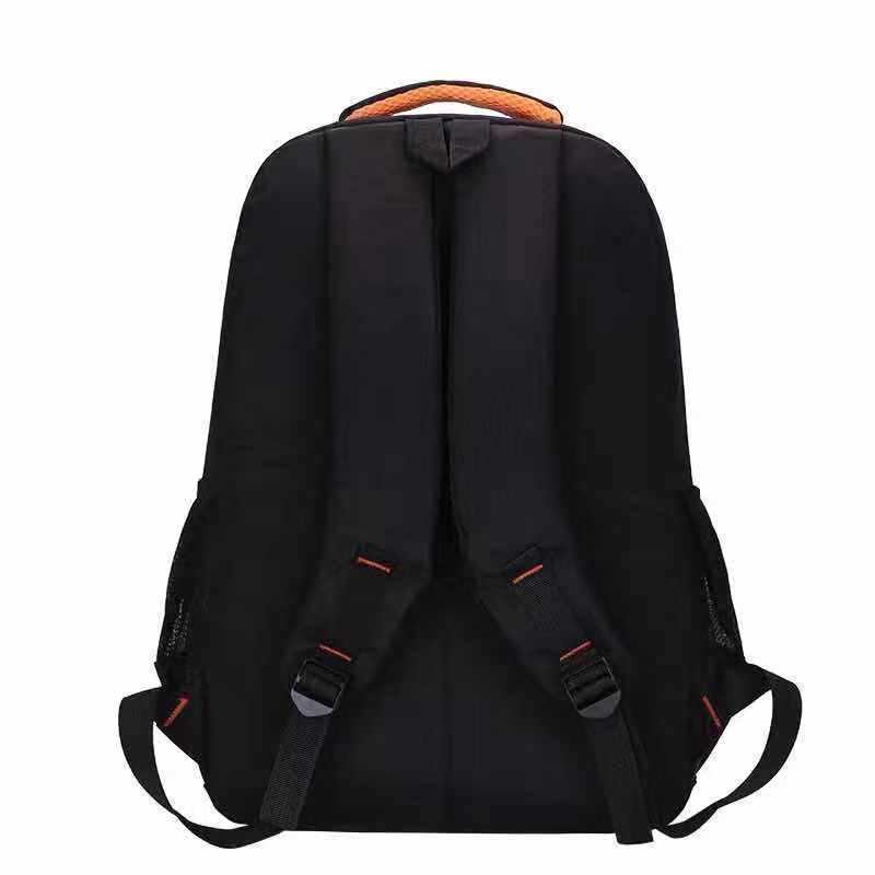 Mochila adolescente para meninos, bolsa escolar de nylon preta 15.6 Polegada, mochila traseira para laptop, bolsa grande para estudantes
