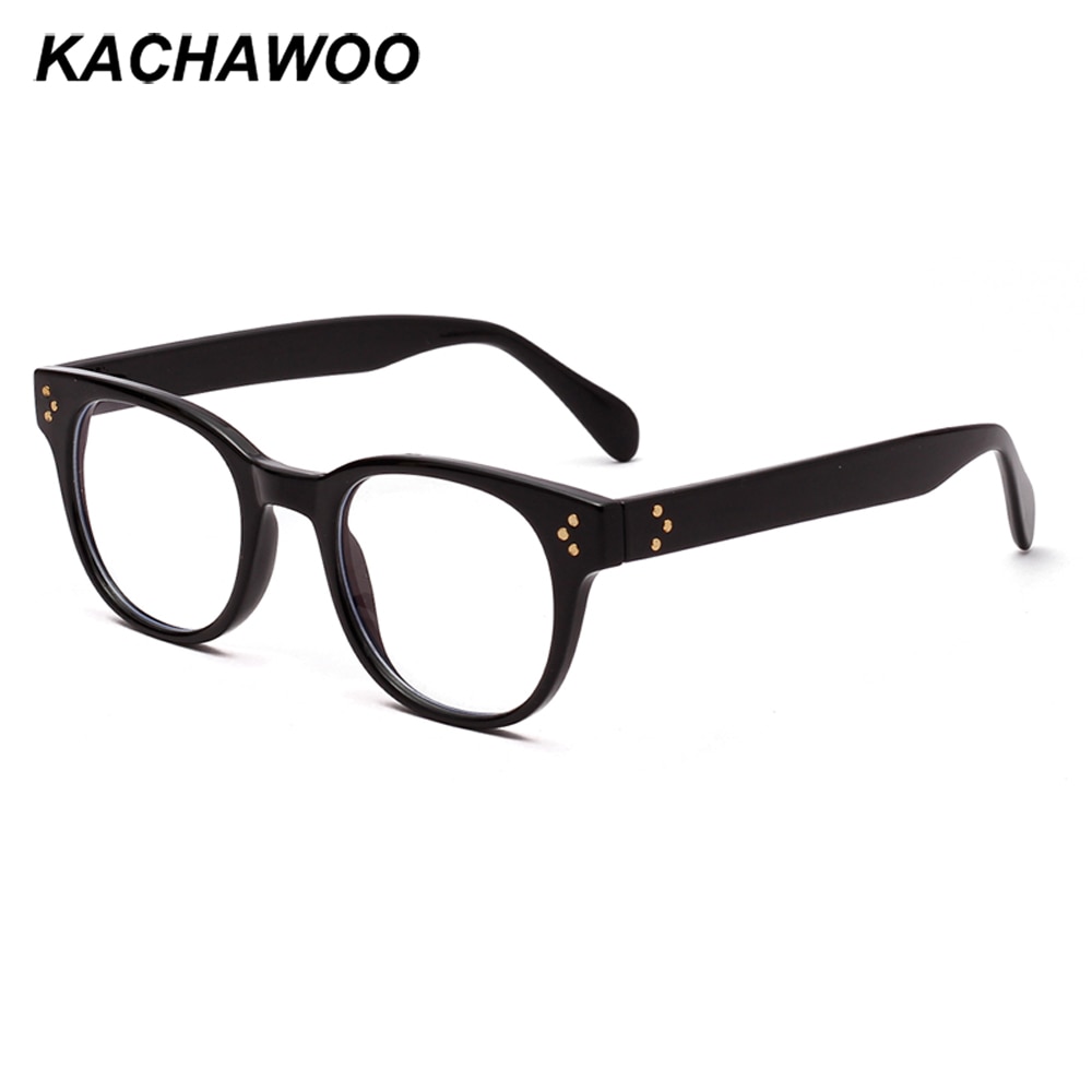 Kachawoo anti blue glasses men square black leopard pattern computer eyeglasses women's frame rivet style ladies birthday