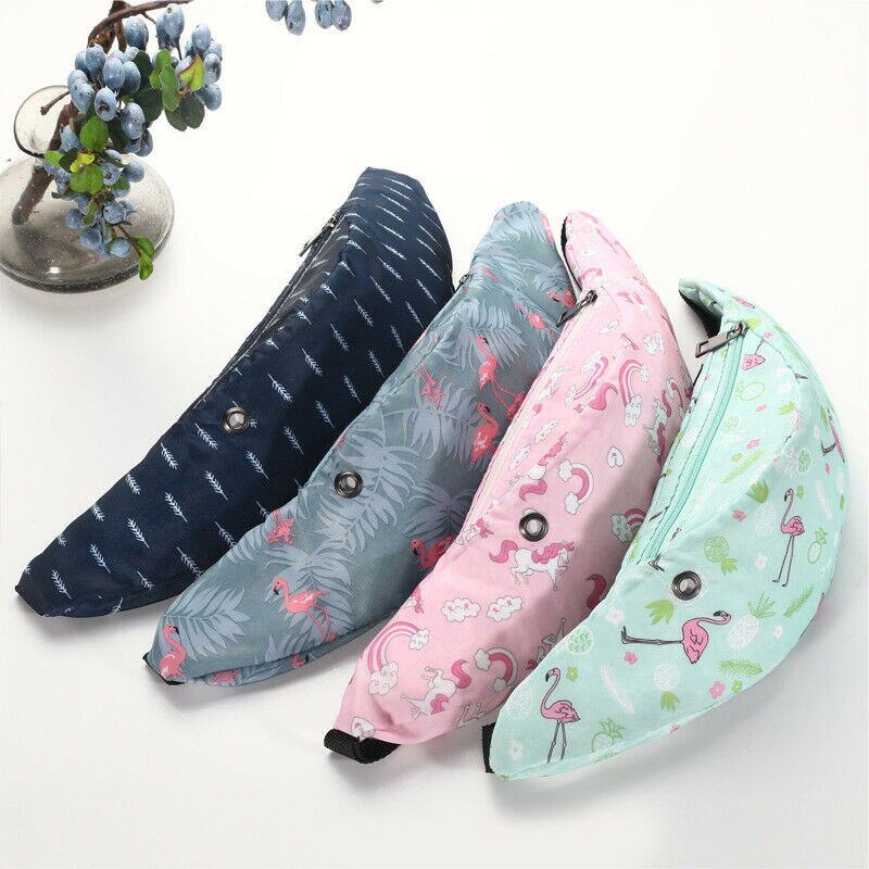 Nieuw Flamingo Print Taille Tas Waterdicht Mode Vrouwen Reizen Fanny Pack Mobiele Telefoon Taille Verpakking Dame Canvas Riem Tas