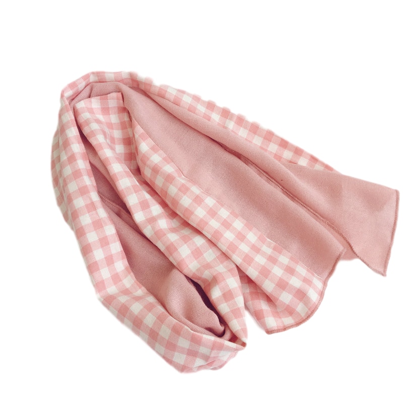 Écharpe à carreaux pour enfants, en coton, pour printemps et automne, pour filles et garçons, accessoires pour bébé: Rose