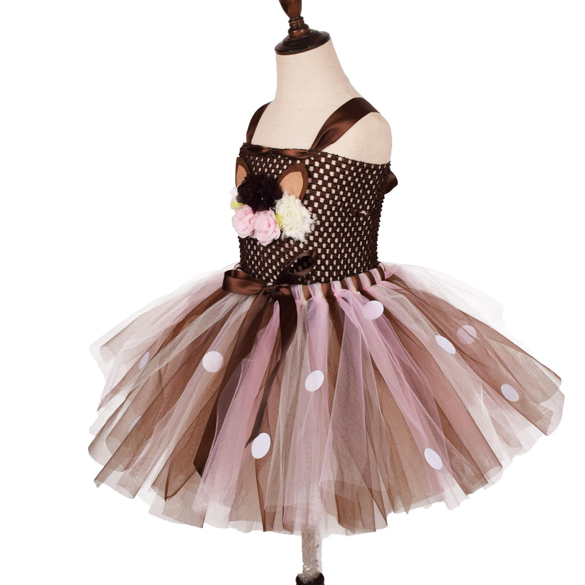 Cartoon Herten Bambi Tutu Jurk Kerst Kinderen Mesh Prinses Jurk Halloween Cosplay Kostuums Jaar Cadeau Voor Meisjes