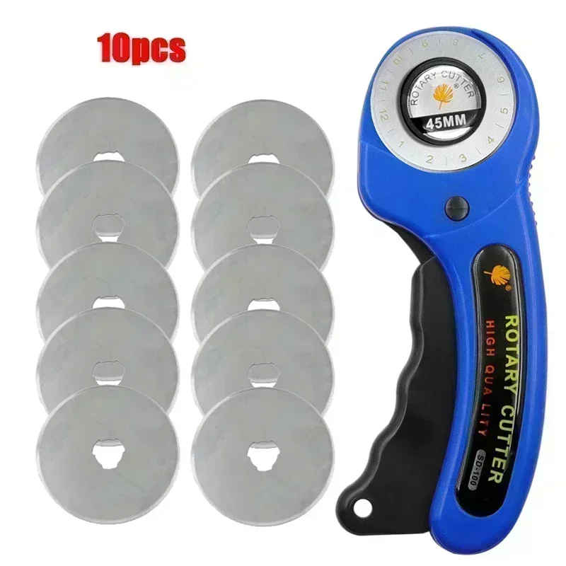 45mm Leather craft Rotary Cutter Leather Cutting Tool Leather Craft Fabric Circular Blade Knife DIY Patchwork Sewing Quilting: VIOLET/紫罗兰