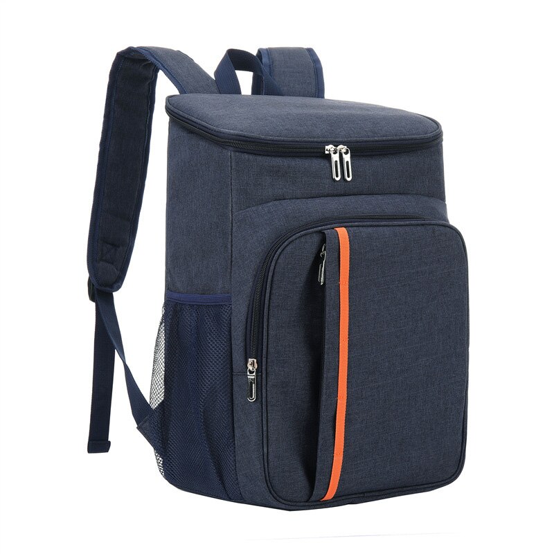 Large Capacity Picnic Warm Insulated Bag Leak Proof Lunch Backpack Thermal Outdoor Picnic Bag Picnic Food Beverage Storage Bag: blue