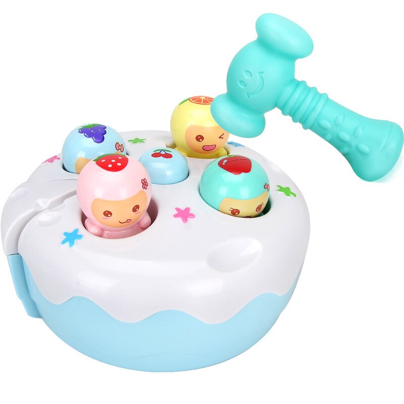 Baby Toys Knock Hit Electric Hamster Game Handheld Machine Puzzle Electric Knock Hamster Education Sound and Light Toys for Baby