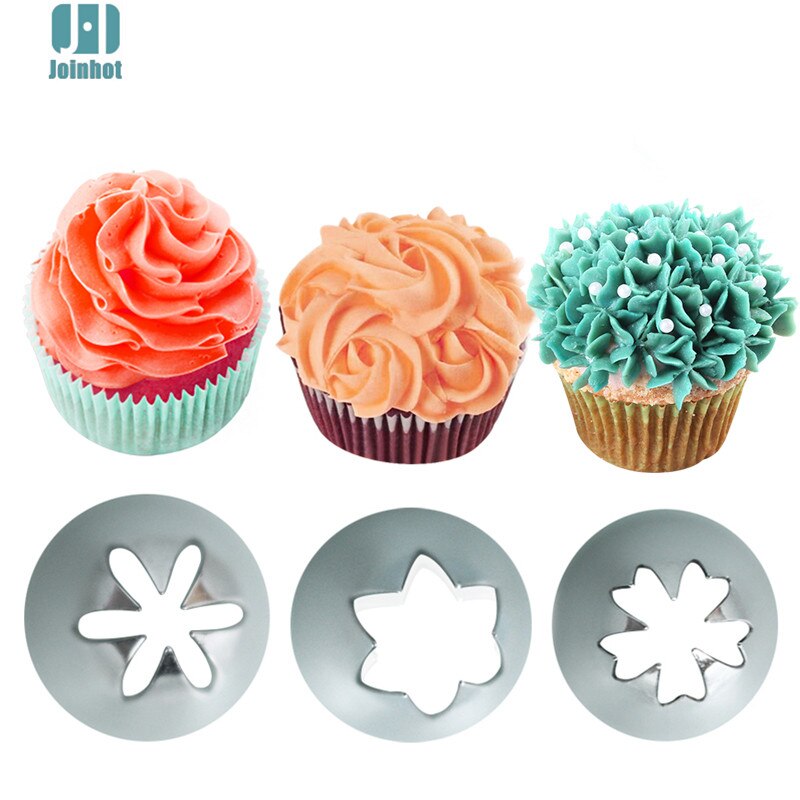 3Pcs Set 1M /2D/2F Rose Bloem Cake Icing Piping Tips Set Russische Piping Tips Nozzles set Stianless Staal Taart Nozzles