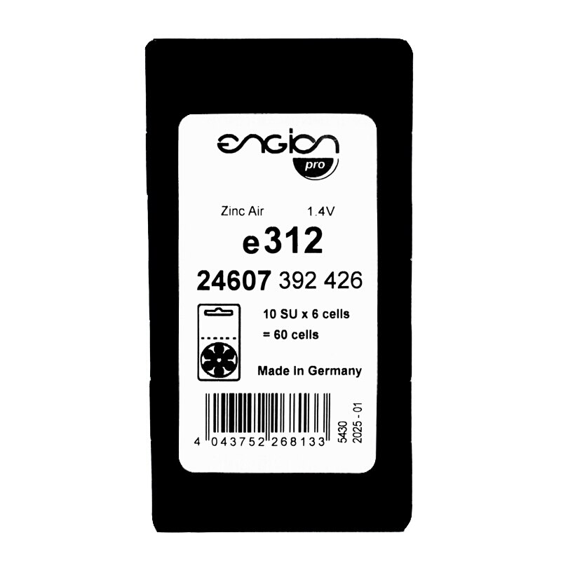 60 pilas de audífono de alto rendimiento. Batería de Zinc Air A312 312A ZA312 312 PR41 U CIC para audífonos BTE