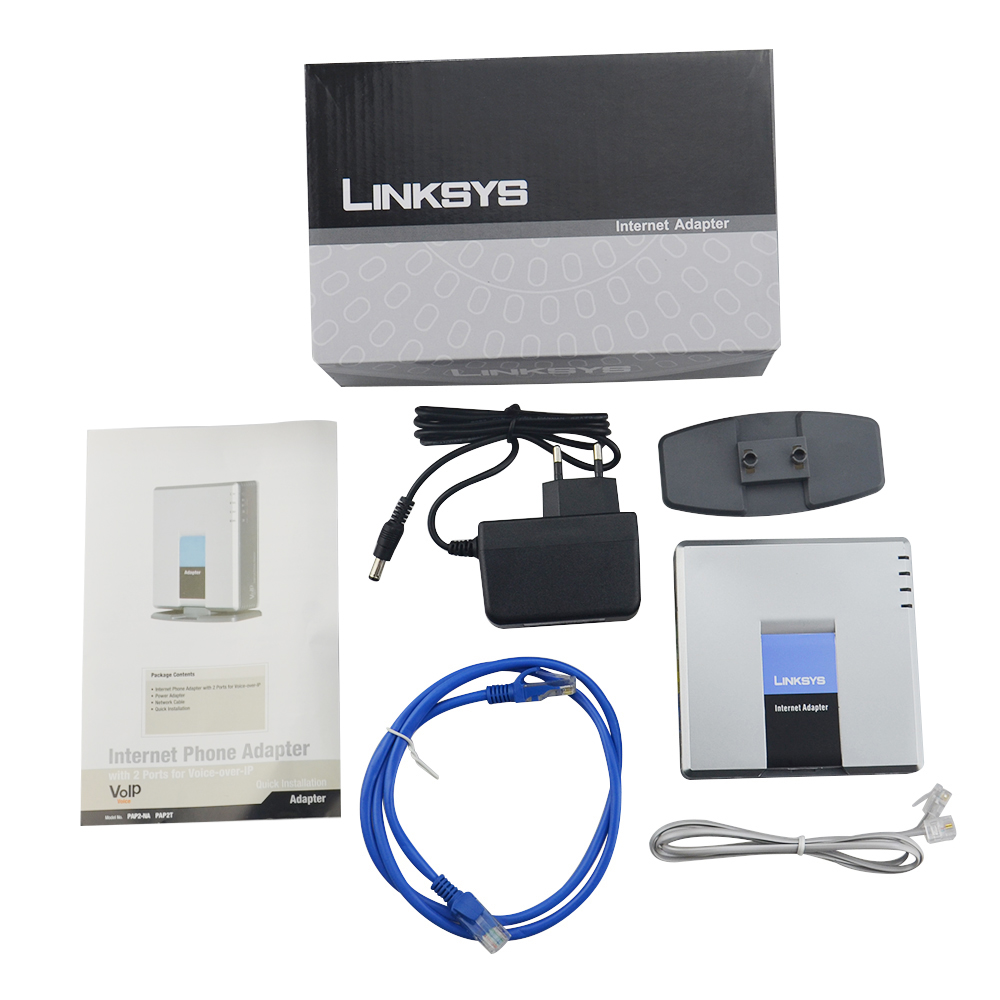 Unlocked Linksys PAP2T NA Unlocked With retail box PAP2 NA VOIP adapter VOIP gateway