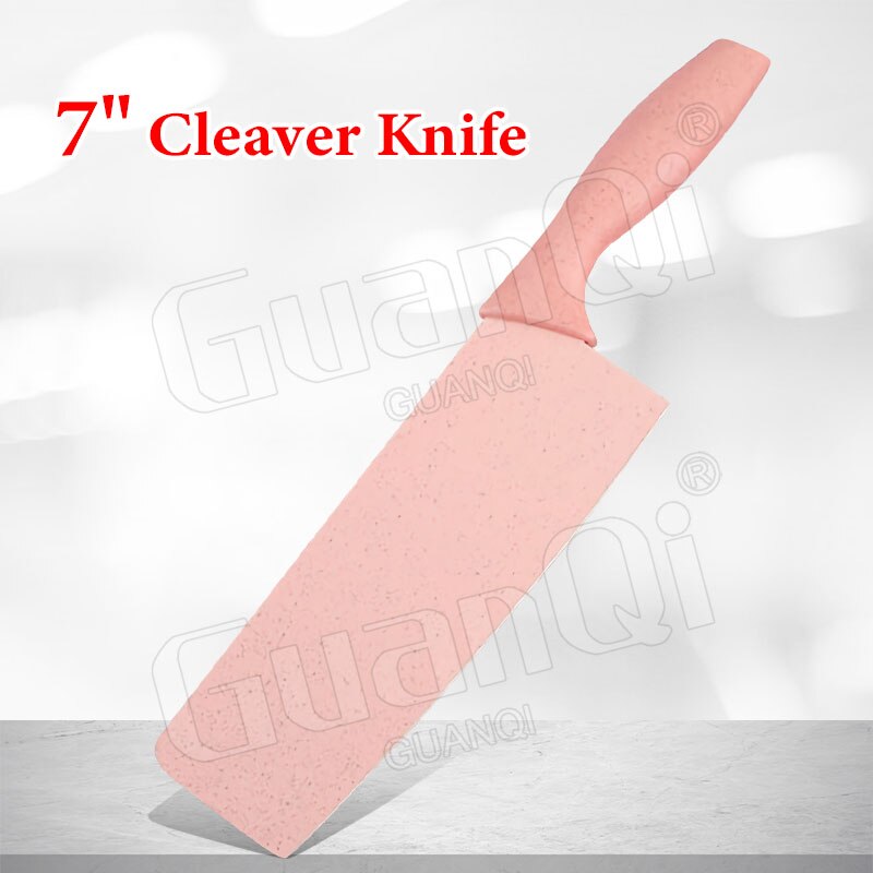 Santoku-cuchillo de cocina de acero inoxidable, herramienta de pelado de 5, 7 y 8 pulgadas, para Chef, carne, pescado: 7 in Cleaver Knife