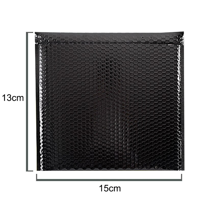 Sacos de empacotamento da selagem do envio resistente acolchoado do selo do auto dos sacos do mailer poli da bolha de 10 pces para o negócio: Black 15X13cm