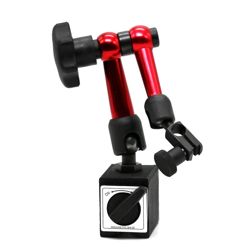 Digital Dial Indicator 0-12.7mm/0.5'' 0.01 With Mini Magnetic Base Holder Gauge Caliper Measuring Tools: Red