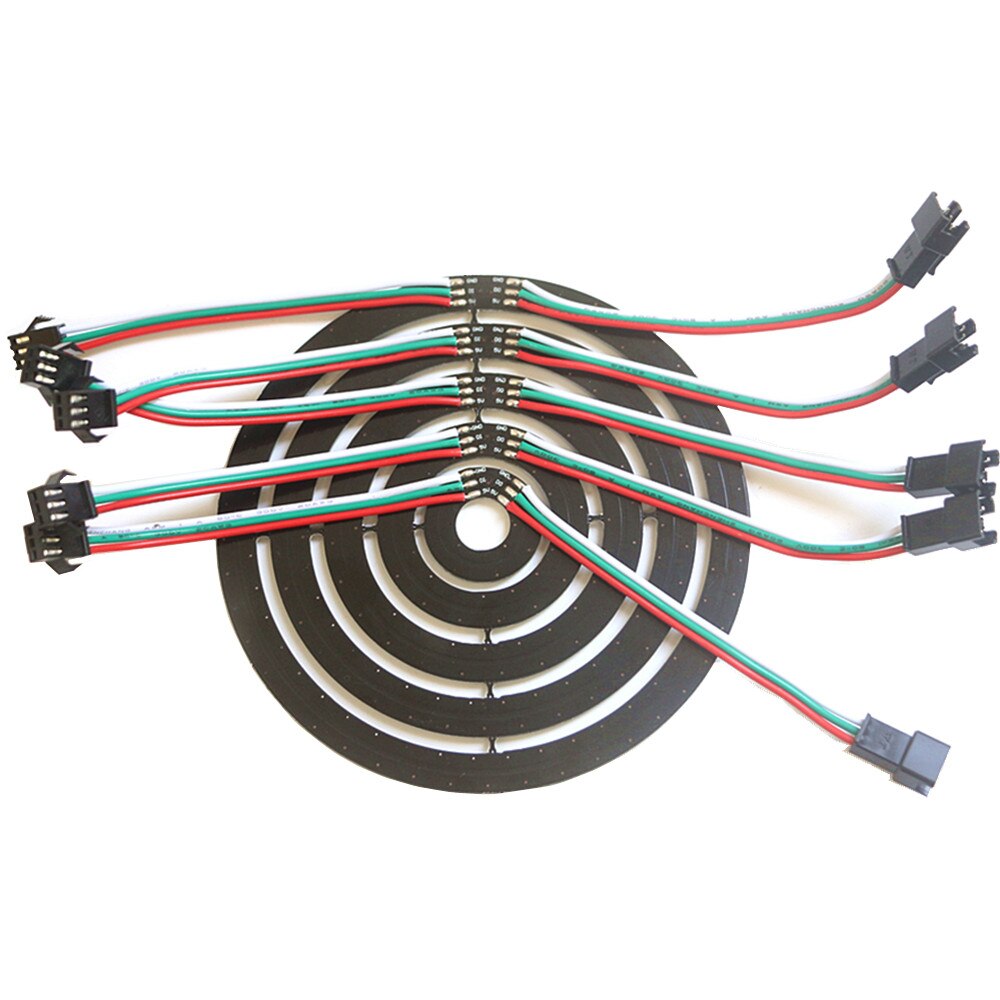 Individually Addressable WS2812B Pixel Ring 8/16/24/35/45Leds 5050 RGB Led Ring WS2812 IC BuiIt-in Led Module Pixel Strip Lights