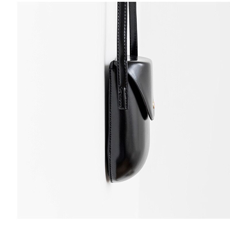 Ensfarvet dame skuldertaske hårdt pu læder vintage kvinder mini crossbody telefontaske ungdom shell pung hel