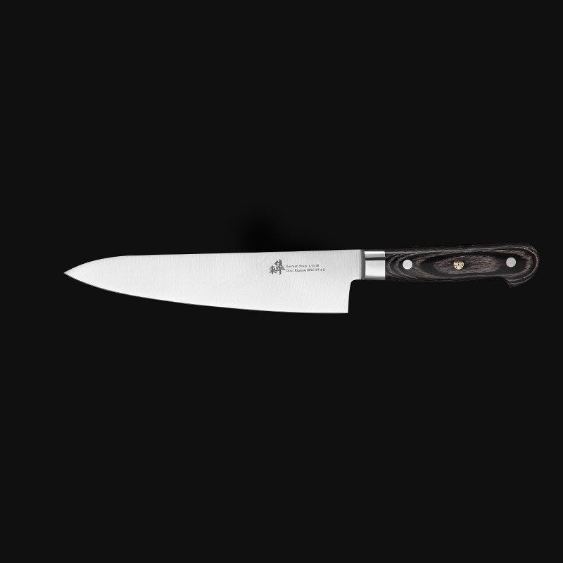 Japansk gyuto kockkniv western sashimi sushi knivar fruktkniv multifunktion tysk import 1.4116 stål: 10 tum nylonfodral