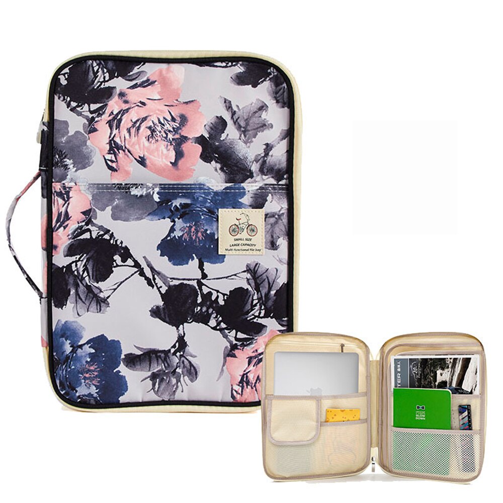 Arkivmappe  a4 kawaii dokumentskap arrangør for ipad etui produkt business padfolio fylling produkter glidelås fichario holder: Stil 02