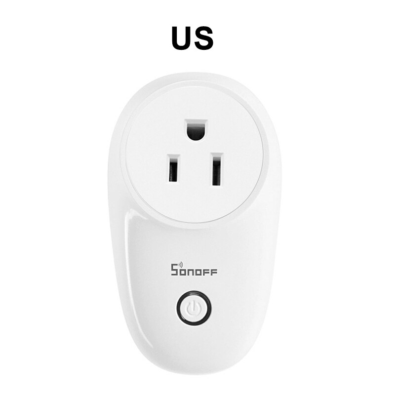 Sonoff S26 WiFi Smart Plug EU VS UK AU CN Automatisering Smart Home Afstandsbediening Socket Kit Switch Compatibel met Alexa google Thuis: US Plug