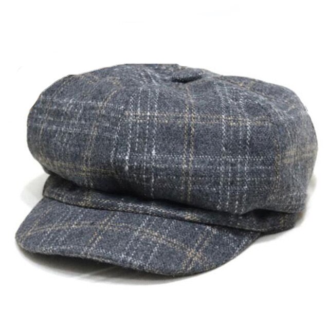 Brun - Béret De Peintre à Carreaux Pour Hommes Et Femmes, Casquette