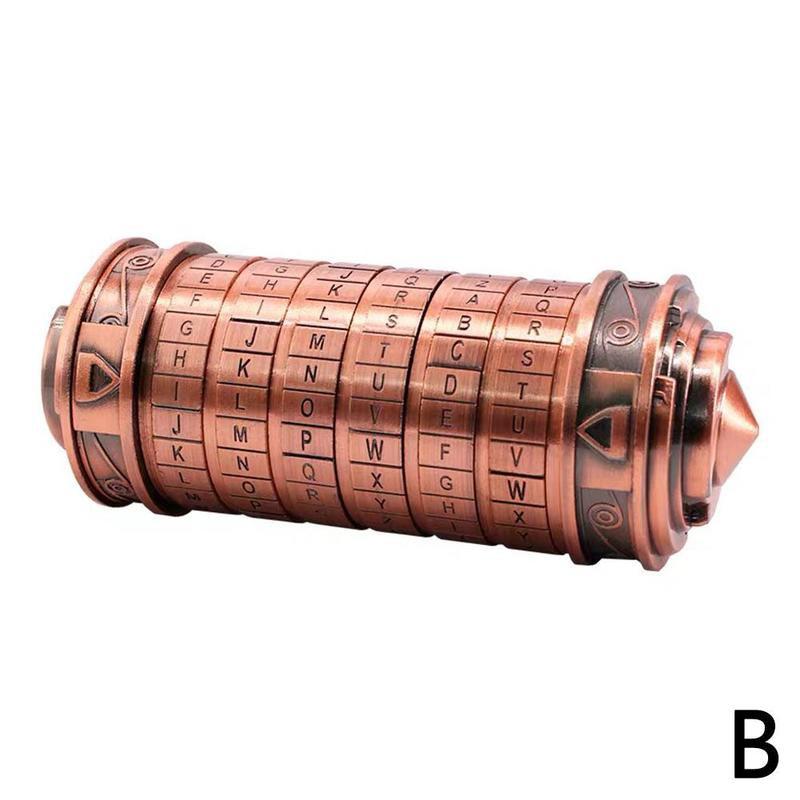 Leonardo Da Vinci Code Toys Metal Cryptex Locks Lock Valentine's Day Educational Toys Escape Room Lock Locker: B