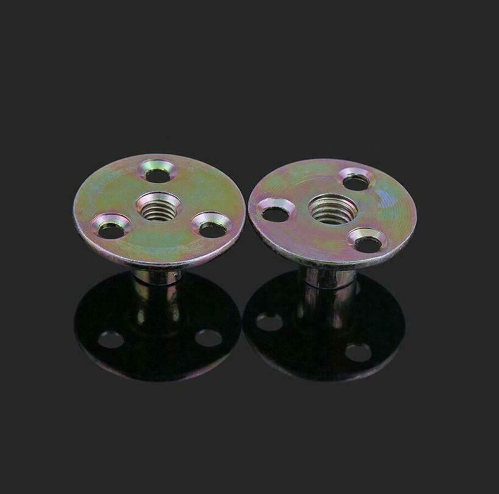 2Pcs M8 M10 Kleur-Plated Zink Ijzeren Plaat Moer Paar Lock Moer Drie-Gat Moer