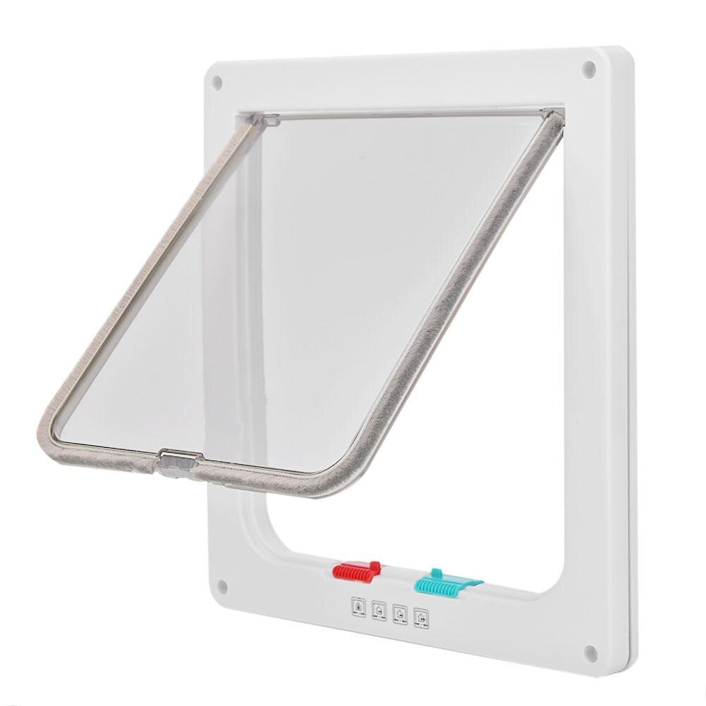 Image showcasing 4 Way ABS Security Flap Door Safe Dog Cat Gate Ani... – Grandado