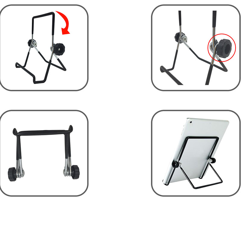 Przenośny Składany Metalowy Stojak na Tablet Regulowany Uchwyt na Telefon Tablet Uniwersalny Biurkowy do iPada iPhone 5-10"