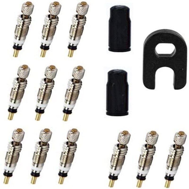 26Pcs Fiets Ventiel Gereedschap Schrader Amerikaanse En Franse Ventiel Adapter Mtb Bike Valve Cap Fiets Pomp Accessoires: 15pcs