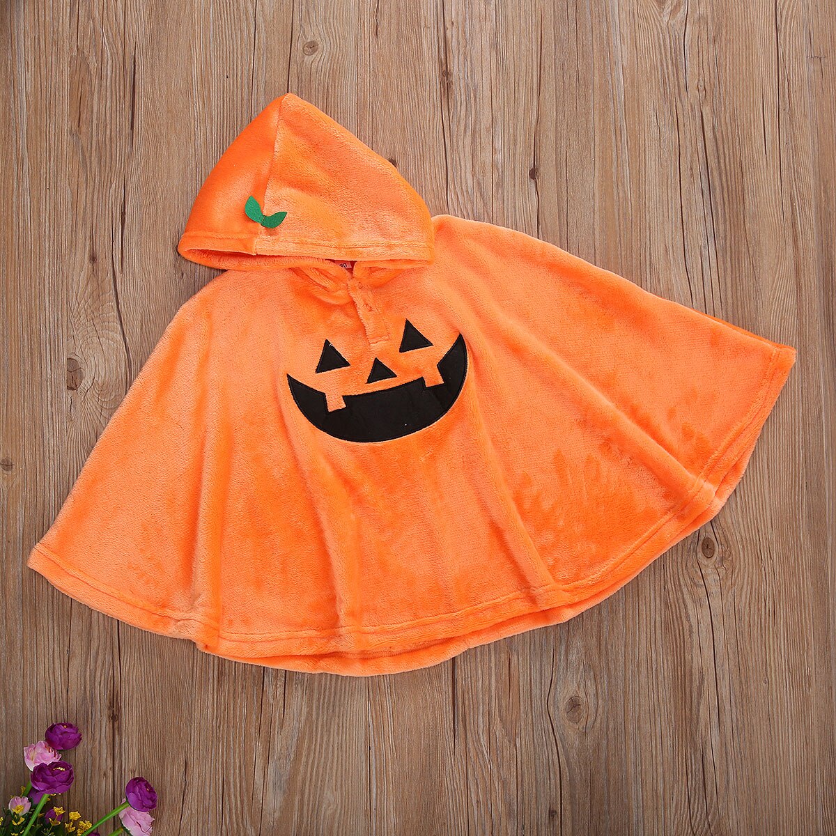 Kleinkind Kinder Baby Mädchen Jungen Halloween Kostüm Kleinkind Baby komisch Geister Muster mit Kapuze Vlies Mantel Kap Mantel