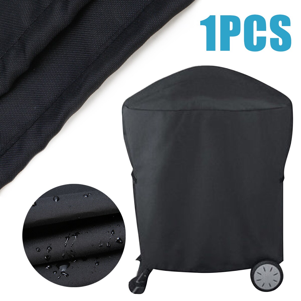 Polyester Fabric BBQ Grill Cover Waterproof BBQ Rolling Cart Grill Covers for Weber Q1000 Q2000 Series