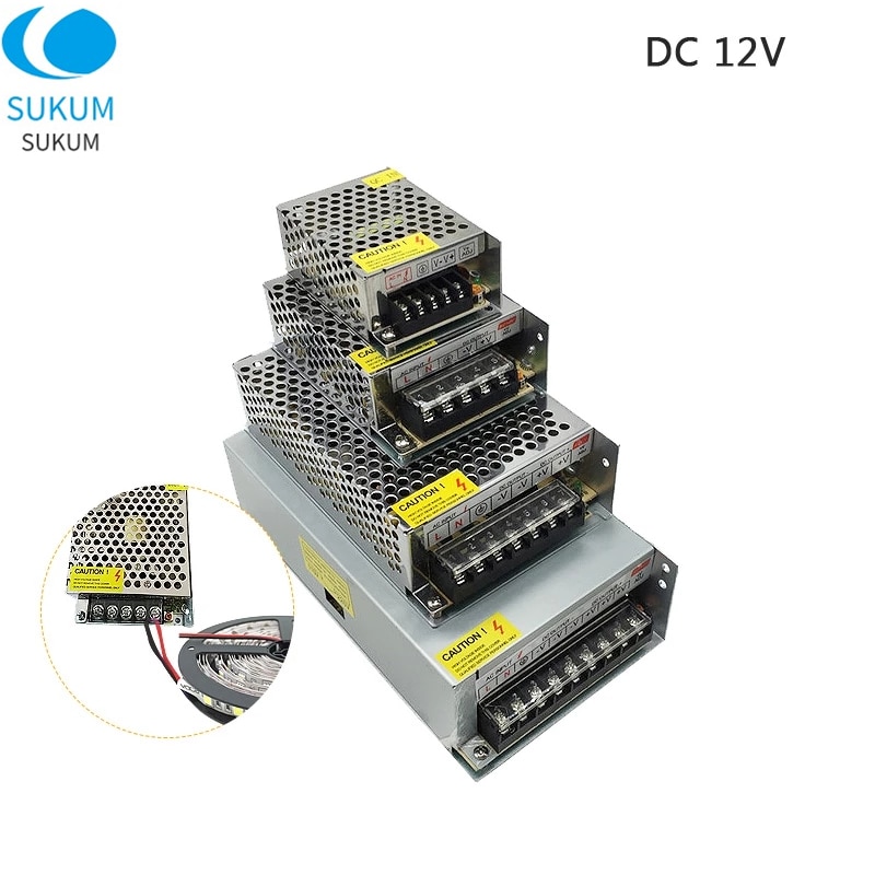 DC 12V Switching Power Supply 5A 10A 15A 20A Power Adapter Transformer 12 V LED Driver Strip Light