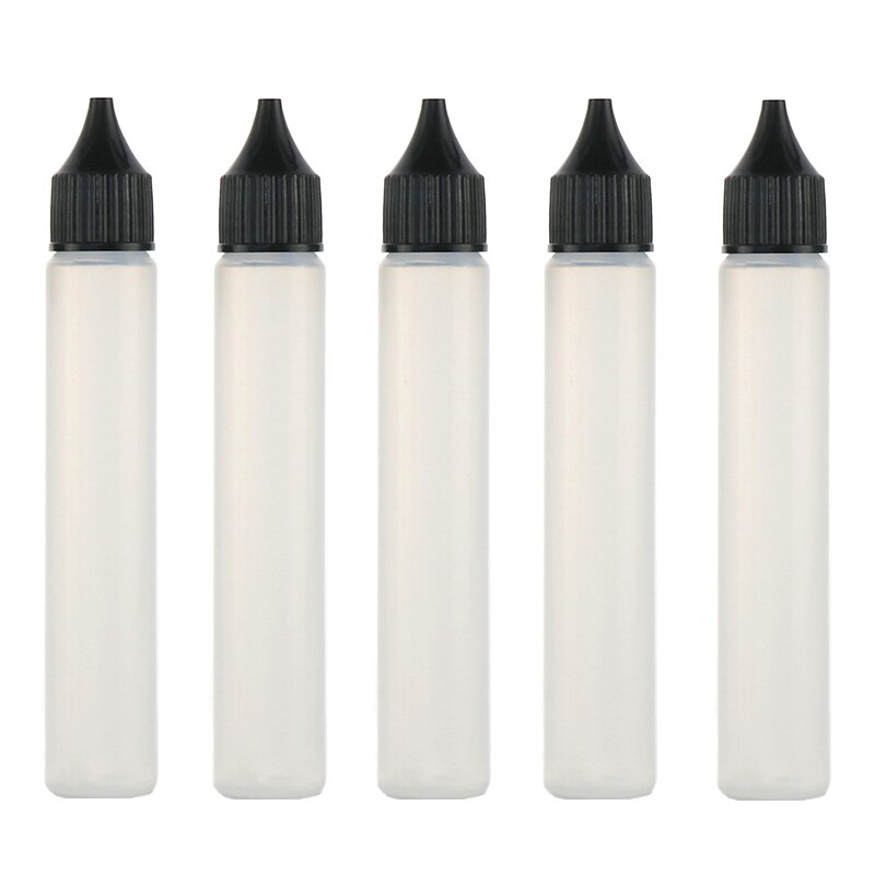 10pcs 30ml Pen Shape Plastic Dropper Vial For Liquid Empty Long Slim Soft Bottle