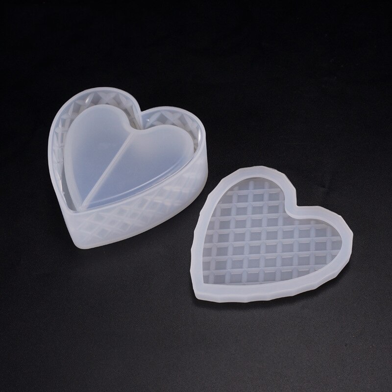 Resin Silicone Mold Storage Box Mold For Jewelry Making Heart Shape Cut Mold DIY Crystal Epoxy UV Box Jewelry Tools Moulds: 10