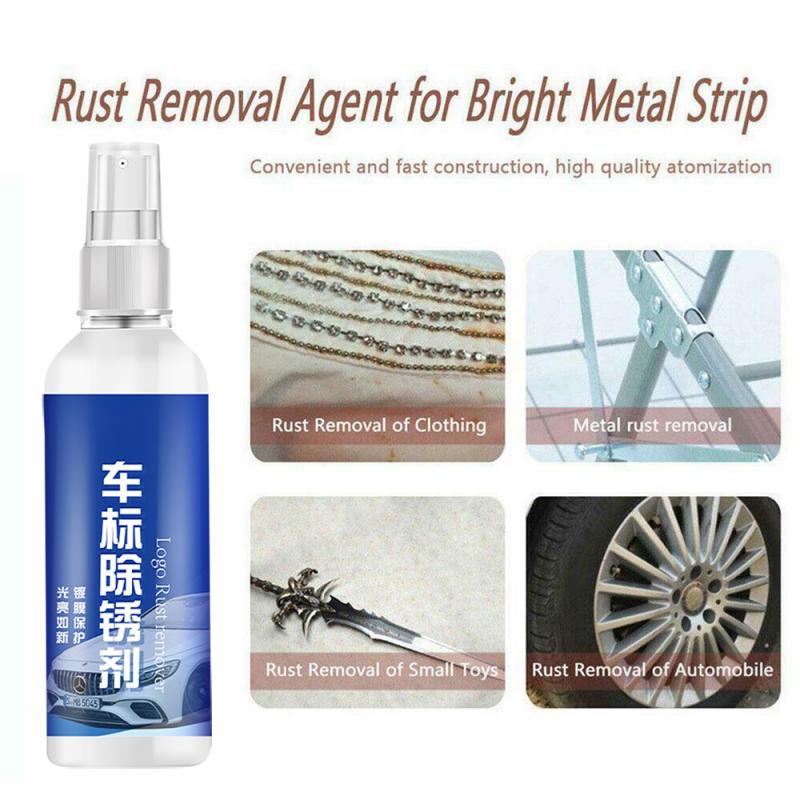 Multi-Purpose Rust Inhibitor Vehicle Chrome Rust Remover Derusting Spray Car Maintenance Cleaning Rust Remover Car Accessories