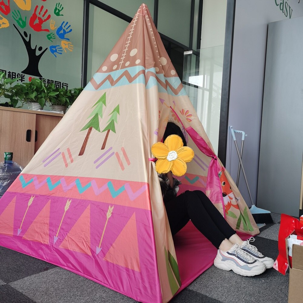 160CM Children's Toys Kids Tent Camping Toy Tents House for Girl Boutiques of Campaign Toy Child Tipi Indian Indoor Outdoor Tent