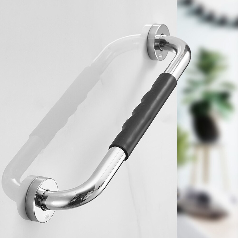 Balance Bathroom Handicap Support Rubber Grip Anti Slip Wall Mounted Assist Handle Shower Grab Bar Elderly Stainless Steel