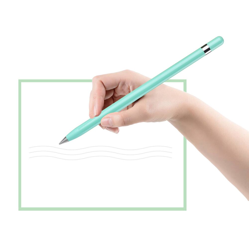 1Pc Eeuwige Potlood Oneindige Inktloze Lichtgewicht Duurzaam Eeuwige Eeuwige Potlood Voor Shool: Light Green